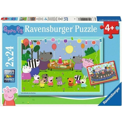 RAVENSBURGER Prasiatko Peppa na oslave 2x24 dielov