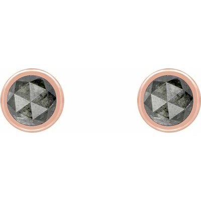 Eppi Zlaté bezel náušnice s 0.52ct salt and pepper diamanty Gledina E36929