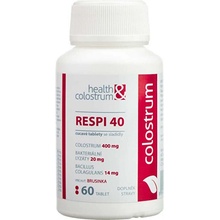 Health&colostrum Respi 40 400 mg + bakteriální lyzáty příchuť brusinka 60 cucavých tablet