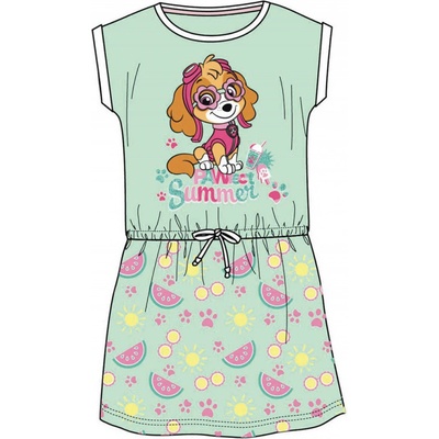 Paw Patrol Tlapková patrola dievčenské šaty WE1141 zelinkavá