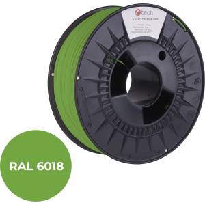 C-Tech 3DF-P-PLA1.75-6018 3D филамент, PREMIUM LINE, PLA, RAL6018, 1, 75mm, 1000g, Зелен - Жълт (Green) (3DF-P-PLA1.75-6018)