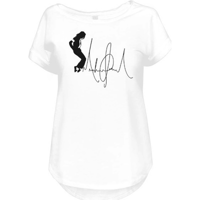 Tričko s potiskem Michael Jackson dámské Bílá – Zboží Mobilmania