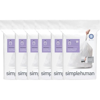 Simplehuman Sáčky 6 L typ B zatahovací 6 x 30ks 180 sáčků 15 µm CW0251-2
