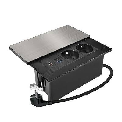 PP128C-PD20-HDMI - Вградена розетка 20W 2 гнезда +USB-A+ USB-C+ HDMI (SL1684)