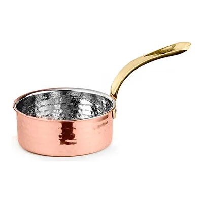 Horecano Мини касерола с релеф и медно покритие 13.50cm x 4.75cm- 600 ml(SG-84201(B)) (0184102)
