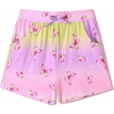 dívčí bavlněné kraťasy S MOTÝLKY Růžová