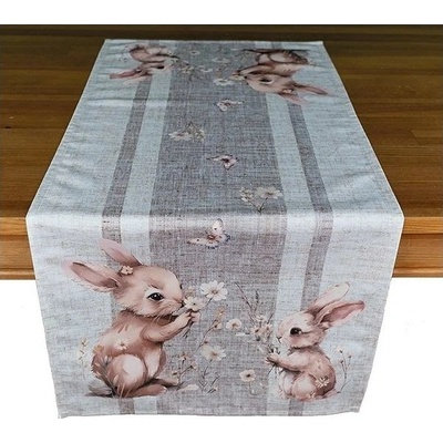 RAEBEL Veľkonočný behúň šerpa ,1427 zajkovia bežová Polyester 40x90 cm