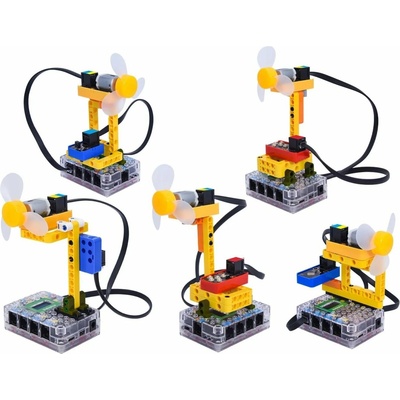 Keyestudio Arduino KidsBits serie stavebnicových kostek STEM Smart Fan Kit + uno deska