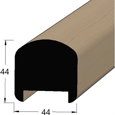 Madlo smrk 44x44mm, délka 300cm, nastavované