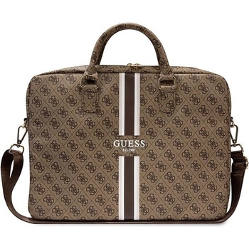 Guess PU 4G Printed Stripes Computer Bag 15/16" Brown GUCB15P4RPSW