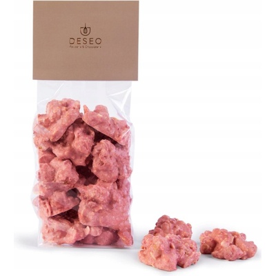 Deseo biela čokoláda s lyofilizovanou malinou clusters 140 g