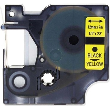 Kompatibilní páska s Dymo 45018, S0720580, 12mm x 7m, černý tisk / žlutý podklad