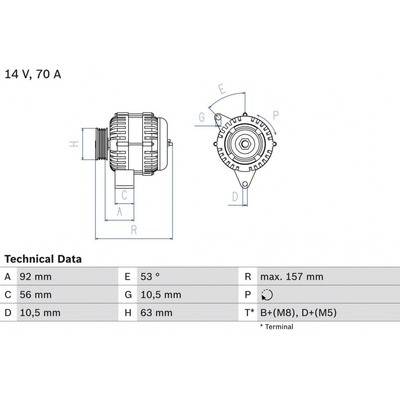 Generátor BOSCH 0 986 039 760