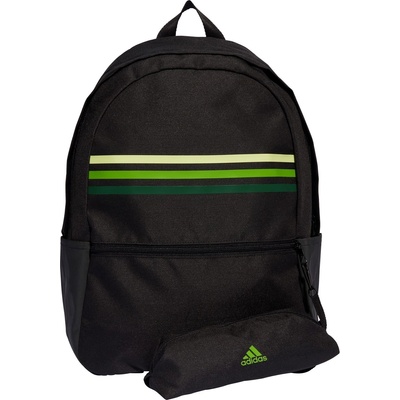 Adidas Юношеска раница Adidas Classic 3-Stripes Backpack Juniors - Black/Lime