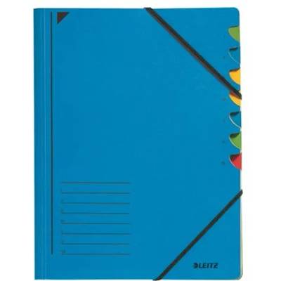 Leitz Папка с каучук, картон, А4, 7 отделения, leitz, синя 39070035 (39070035)
