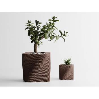 Кашпа Corba малка тъмнокафяв мат