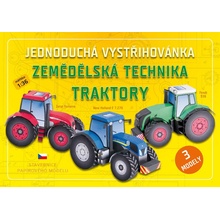 zemědělská technika traktory jednoduchá vystřihovánka