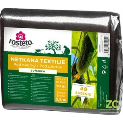 Neotex netkaná textilie Rosteto - výsek - okurky šíře 0,8 x 10 m 45 g/m² černá