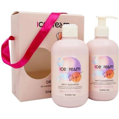 Inebrya Ice Cream Dry-T výživný šampon 300 ml + výživný kondicionér 300 ml dárková sada