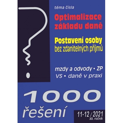 1000 řešení č. 11-12 / 2021 - Školský zákon – novela - Poradce s.r.o.