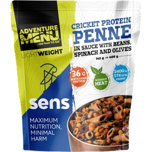 AdventureMenu Adventure menu SENS Sizzling protein penne in sauce with beans, spinach and olives, 400g (402)