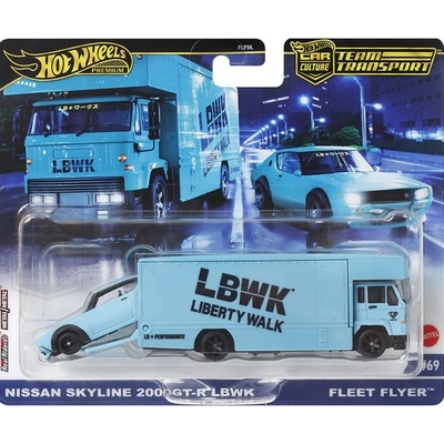 Nissan Skyline 2000 GT R LBWK + Fleet Flyer Hot Wheels Premium 1:64