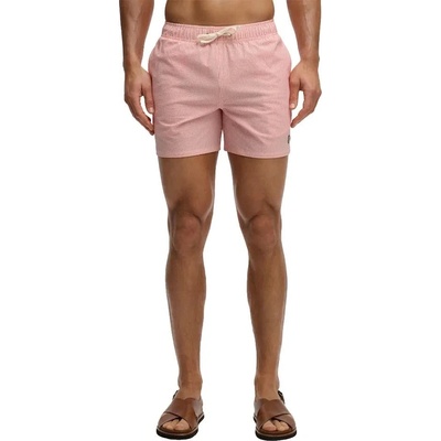 Superdry Бански гащета Superdry Seer Sucker 15 swimming shorts - Pink (Sugar Coral / White Thin Stripe)