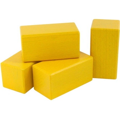 DrKO dřevěný hranol 8 x 4 x 4 cm 1ks žlutá