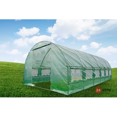 Sunny Оранжерия sunny 18 кв м (6х3х2м) uv+, с 2 врати, 12 прозореца, подсилена