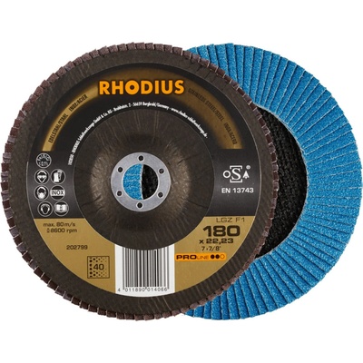 RHODIUS Lamelový brusný kotouč LGZ F1 180 x 22,23 PROline 202799
