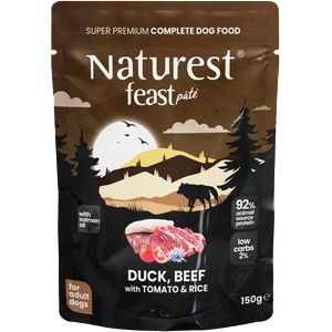 Naturest® Naturest Пауч за възрастни кучета с патица, телешко, домат и ориз
