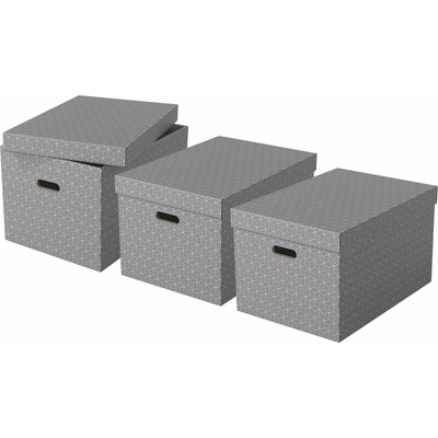 ESSELTE Archivačná krabica Home L, 35,5 x 30,5 x 51 cm sivá 3 ks
