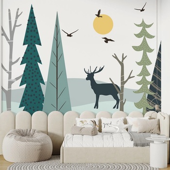 Art gift Фототапет - Еленче в гората