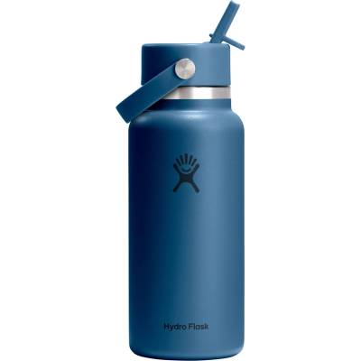Hydro Flask Бутилка за вода Hydro flask Wide Flex Straw Cap Water bottle - Harbor Blue - размер 946 ml (533-1817-1911)
