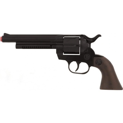 Alltoys Kovbojský revolver kovový černý 12 ran