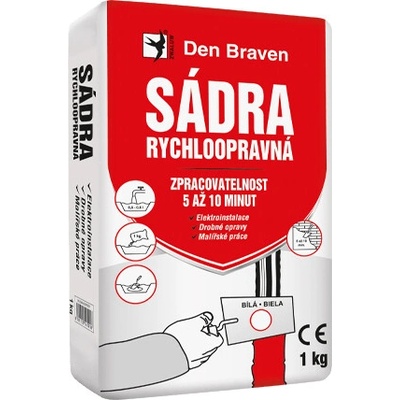 Den Braven Den Braven - Sadra rýchloopravná FAST GIPS, vrece, 5 kg, biela
