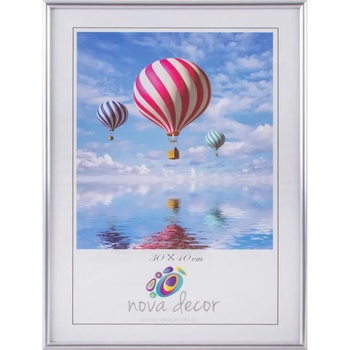 ФОТОРАМКА ПЛАСТМАСОВА 30Х40 СМ. СРЕБРИСТА