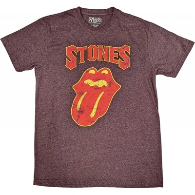 The Rolling Stones tričko Gothic Text hnedé