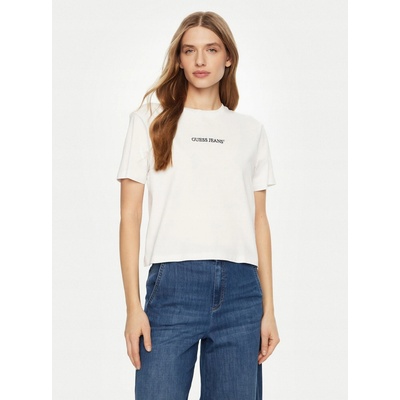 Guess Jeans Bavlnené tričko dámske W5RI42 K8HM0 W5RI42.K8HM0 biela
