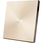 ASUS ZenDrive U9M USB-C external Ultra SLIM DVD burner (incl. USB-C cable, burning software & Nero backup app), for Apple MacBooks and Windows PCs/notebooks, USB 2.0, gold - 90DD02A5-M29000 (90DD02A5-M2900