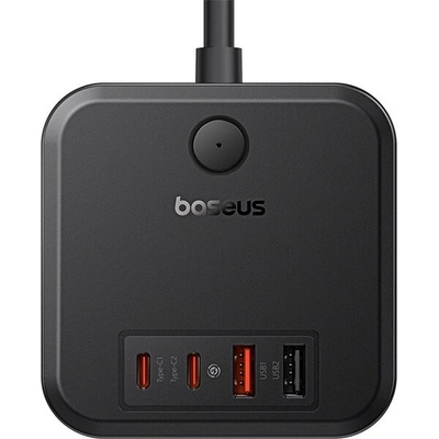 Baseus PRKK3X2USBBASBK 3x zásuvka + 2x USB + 2x USB-C 30W 1,5m černý