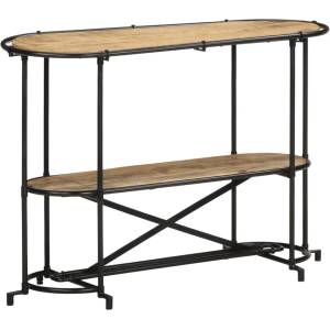 vidaXL Маса за кафе, 110x42x76 см, масивно грубо мангово дърво (4013500)