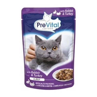 PreVital Cat králik a morka v želé 100 g