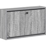 vidaXL Стенно шкафче за обувки DELFT 71 x 17 x 43 см Сив Сонома (897071)