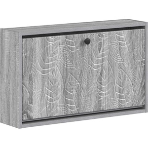 vidaXL Стенно шкафче за обувки DELFT 71 x 17 x 43 см Сив Сонома (897071)
