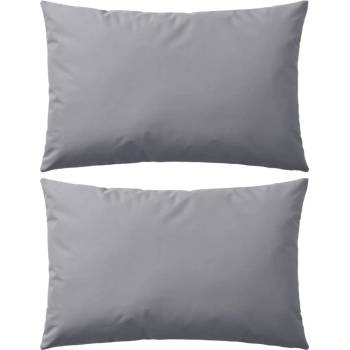 Image 1 of vidaXL Градински възглавници, 2 бр, 60x40 см, сиви (132304)