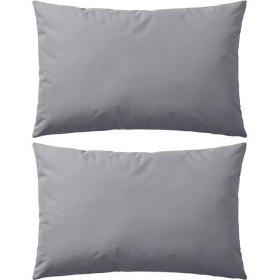 vidaXL Градински възглавници, 2 бр, 60x40 см, сиви (132304)