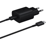 Samsung Комплект EP-TA800 захранване за ел. мрежа с USB-C изход и EP-DA705 USB-C кабел (черен) - Samsung Power Delivery 3.0 25W Wall Charger Set (bulk)