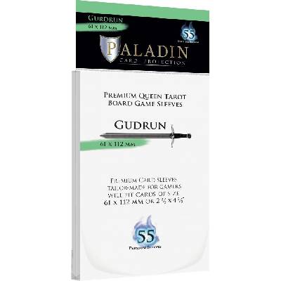 Протектори за карти Paladin Card Protection - Gudrun, French Tarot, 61 x 112 mm (55 бр. ) (PALGUDCLR1)