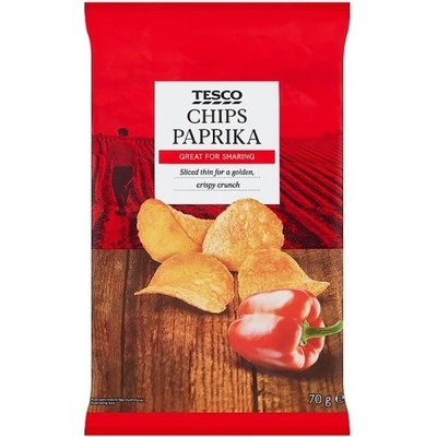 Tesco Smažené zemiakové lupienky s paprikovou príchuťou 70 g